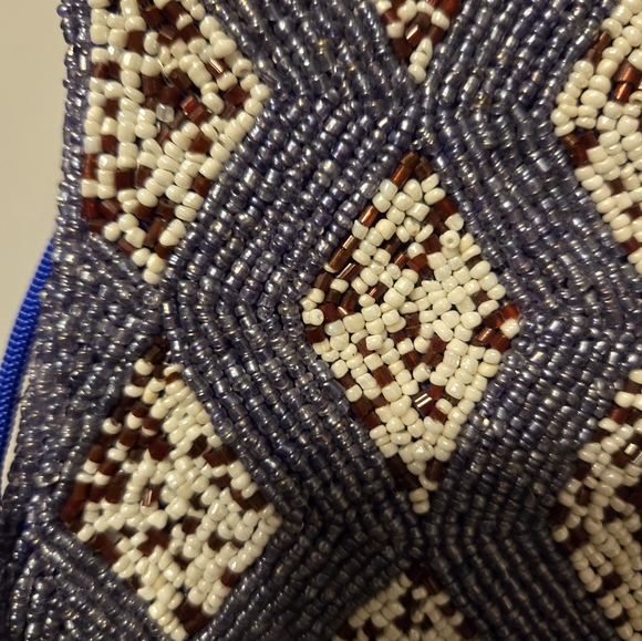 Vintage Beaded & Satin Purse - Picture 2 of 4